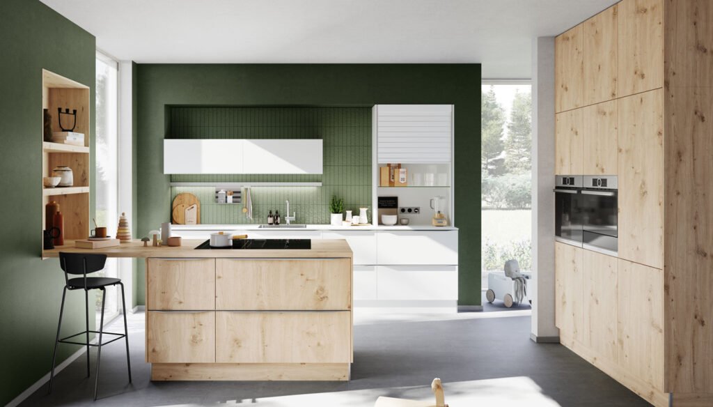 Groene Scandinavische keuken | Eigenhuis Keukens